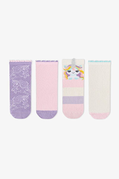 Penti Kız Çocuk Unicorn Fantasy Pamuklu 4 Çift Soket Çorap