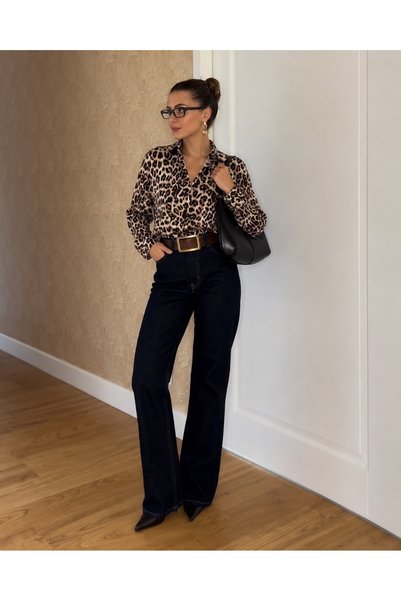 VERYMODA Cămașă cu imprimeu leopard |   F1781 - Leopard