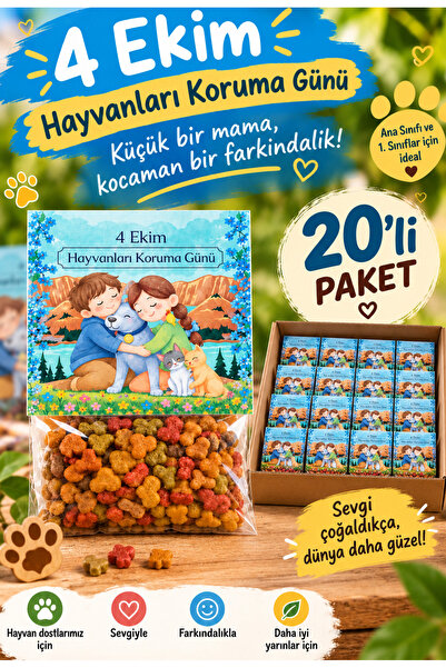 gizemli tohumlar Öğrenciler için 20 adet Hayvanları Koruma Günü Hediyelik Ked...