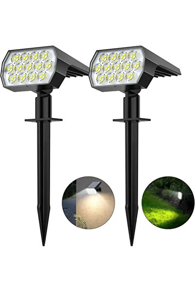 Choice مصباح سبوت شمسي خارجي مقاوم للماء بمعيار IP65، مزود بـ 52 مصباح LED أب...