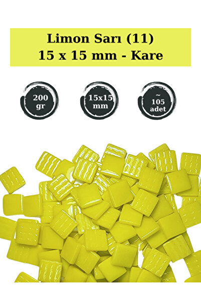 Zen Mozaik Sanatsal Mozaik Çalışmalarınız için 15 x15 mm - Kare Cam Mozaik Taşı