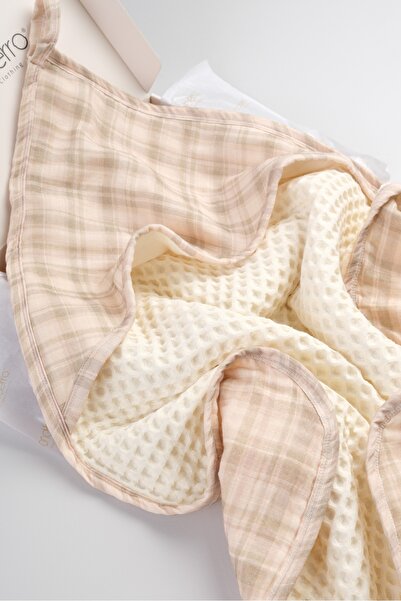 Bondberro Muslin & Waffle Fabric 100% Cotton Baby and Children Bathrobe Towel