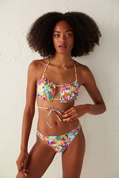Penti Multicolored Laguna Bikini Bottom with Macrame Detail on the Sides