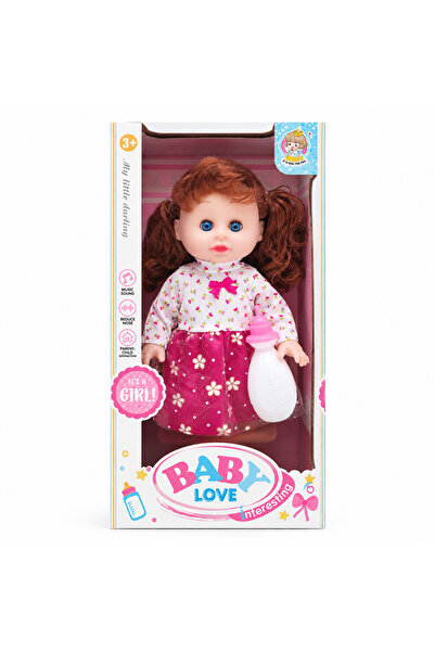 Toysea 14-Inch Baby Love Doll Set with 4 Sound ICs and Bottle, Realistic Inte...
