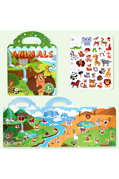 Choice5 E 1 Book Jelly Sticker Book Quiet Book DIY Fun for Children's Scene S...