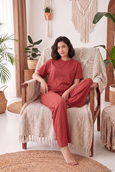 Lela Set de pijamale cu mânecă scurtă, cu talie elastică, cu decolteu rotund,...