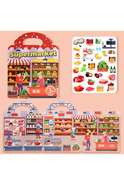 choice2 B 1 Book Jelly Sticker Book Quiet Book DIY Fun for Children's Scene S...