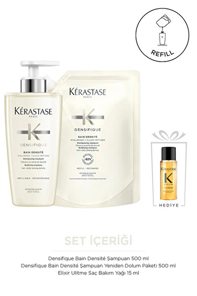 Kerastase Densifique Bain Densité Refill Şampuan Seti 1015ml