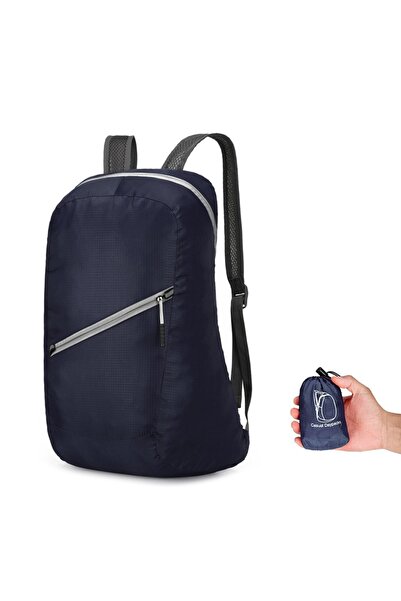 Choice Dark Blue Outdoor Foldable Skin Bag Ultra-light Portable Double-should...