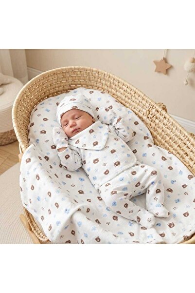 DEFNE LİNA BABY طقم خروج من المستشفى للأطفال حديثي الولادة مكون من 7 قطع مصنو...
