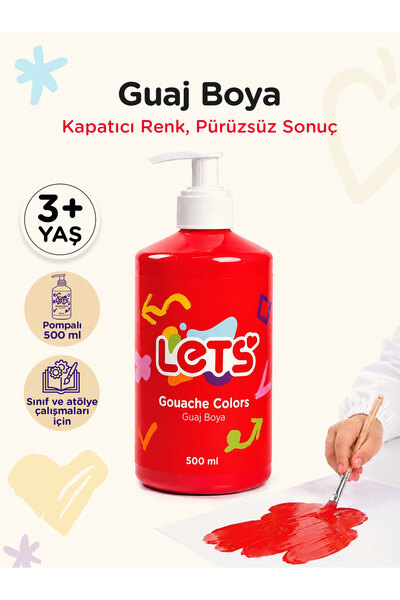 Lets Guaj Boya Kırmızı 500 ml