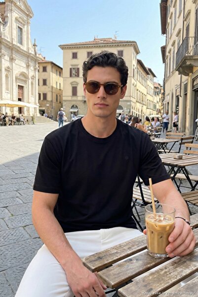 Buratti Ανδρικό T-Shirt με Κανονική Εφαρμογή και Λαιμόκοψη Ποδηλάτου 5904028