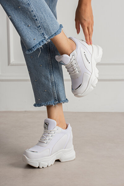Madam Tarz Kadın Gizli Topuk Dolgu Sneaker Spor 9 Cm Essien
