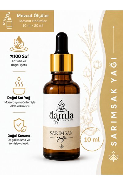 BioDamla Natural Sarımsak Yağı 10 ml - Saç ve Tırnak Bakımı - Maserasyon %100...