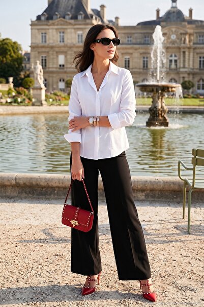 Lela Βαμβακερό Slim Fit Κλασικό Πουκάμισο με Γιακά Γυναικείο ΠΟΥΚΑΜΙΣΟ 6777423