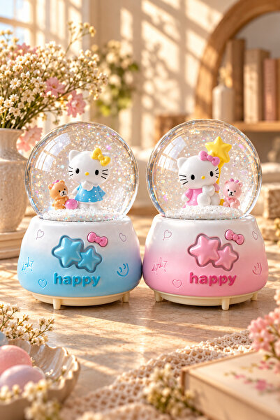 House Bird Müzikli Püskürtmeli ve Işıklı Yıldız Figürlü Hello Kitty Dekoratif...