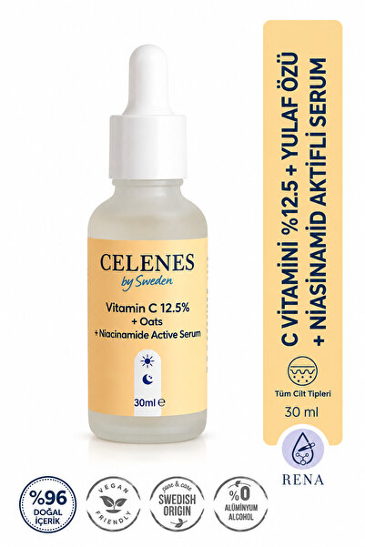 Celenes Aydınlatıcı Ve Cilt Tonu Eşitleyici Rena C Vitamini Serum - Yulaf Özü...