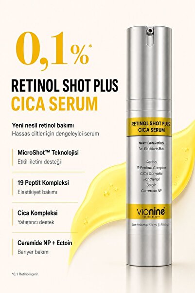 Vio nine Vionine Gece Bakım Seti 2'li (SERUM SET) - Retinol Serum + Göz Kremi