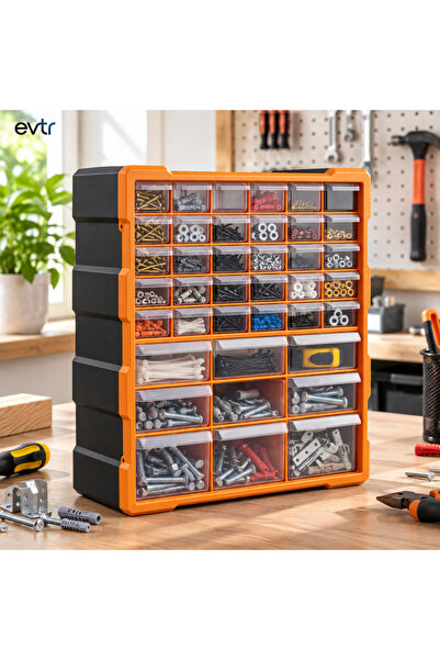 EVİMİST 39 Bölmeli Monoblok Çekmeceli Organizer - 9 Büyük + 30 Küçük Çekmece ...