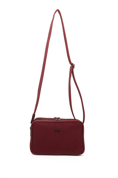 GÖNDERİ(R) Women's Burgundy Suede Long Strap Shoulder Bag