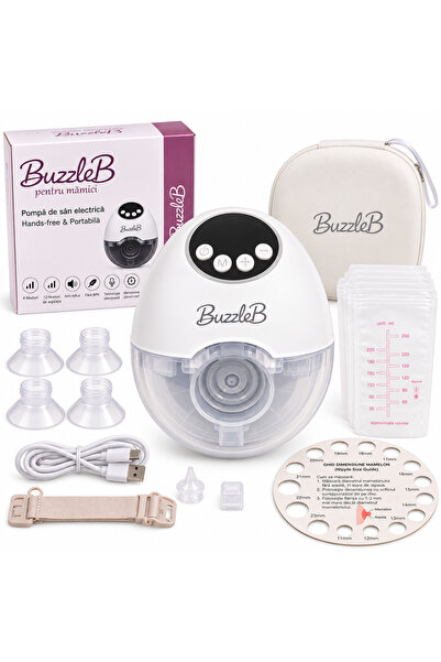 BuzzleB Pompa de San Electrica BuzzleB® Pro Comfort, Hands-Free, Portabila, S...