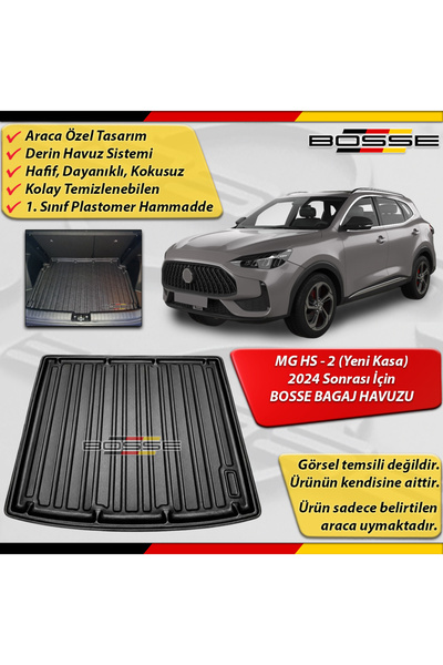 BOSSE MG HS Bagaj Havuzu Yeni (2.) Kasa Araca Özel 2024 Sonrası 3D Bagaj havuzu