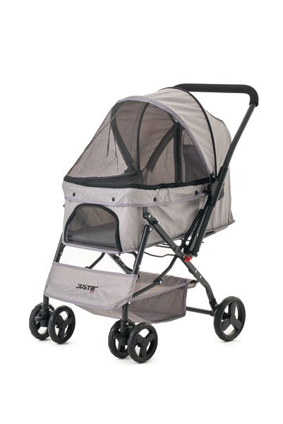justie pet Collesium Kedi & Köpek Arabası Gri 76x52x95 Cm