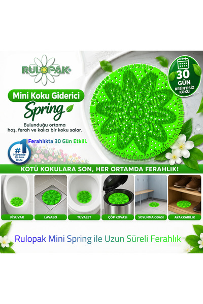Rulopak Mini Koku Giderici Spring 30 Gün Kalıcı Lavabo Pisuvar Banyo Tuvalet ...