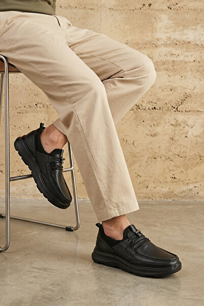 Ziya , Pantofi confortabili din piele naturală pentru bărbați 161123Z2074 Negru