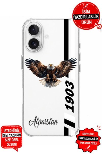 3GEN CASE iPhone 16 Uyumlu Kişiye Özel İsim Eklenebilir Desenli Şeffaf Siliko...