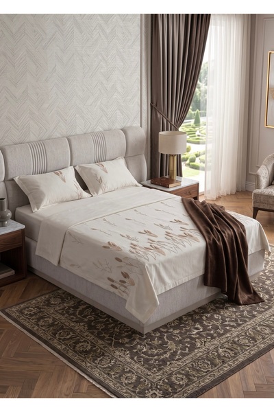 Cicim Home Lalina Çift Kişilik Punch Yatak Örtüsü Pike Takımı 6 Parça Premium