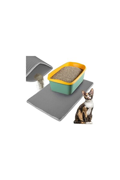 Purlov Cat Litter Mat 75x55cm Grey