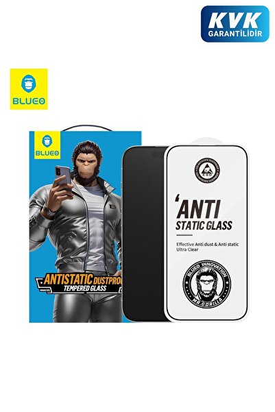 BLUEO Anti Static HD iPhone 15 Pro Max Uyumlu Toz Çizilme Parmak izi Önleyici...
