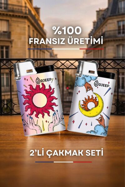DJEEP Divination Seri Taşlı Çakmak -2'li Set –Özel Tasarım -