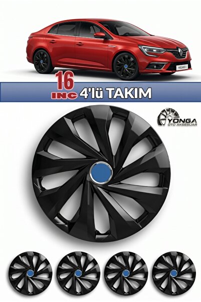 YONGA OTO AKSESUAR RENAULT MEGANE 4 16 İnç Kırılmaz Jant Kapağı 4 Adet Piano ...