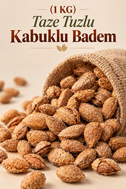ÜLKÜ KURUYEMİŞ (1 KG) Taze Tuzlu Kabuklu Badem Hediyelik Atıştırmalık - 1. Sı...