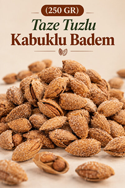 ÜLKÜ KURUYEMİŞ (250 GR) Taze Tuzlu Kabuklu Badem Hediyelik Atıştırmalık - 1. ...