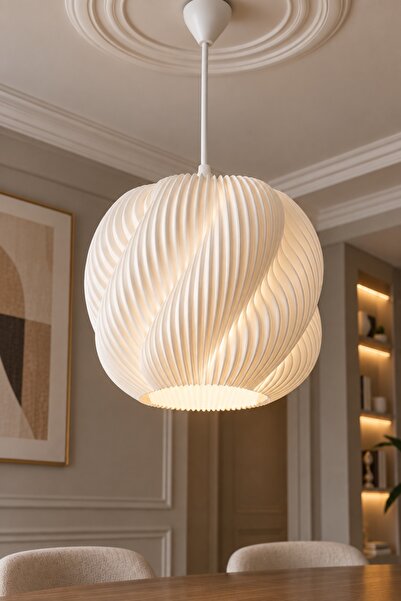 Kasre Pinterest Esintili Dalga Tasarım Modern Dekoratif Sarkıt Avize – Beyaz ...