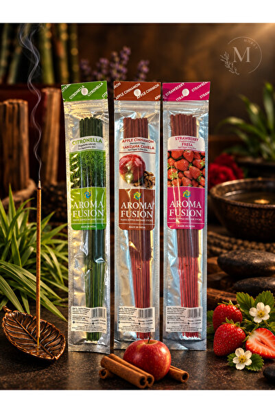 Morey Aroma Fusion 45 Adet Organik Çubuk Tütsü 3 Paket (30 CM - 1 SAAT YANMA ...