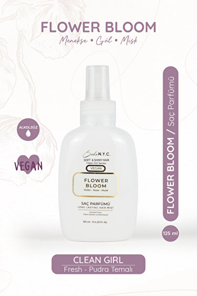 Soho N.Y.C. FLOWER BLOOM-Menekşe – Gül – Misk Kokulu Saç Parfümü 125 ml