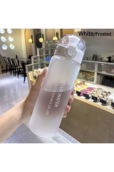 Choice white-Frosted Sports Transparent Water Bottle 780ml Portable Gym Trave...