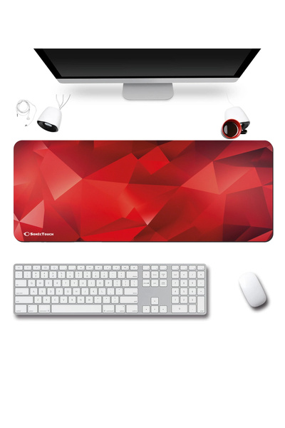 SonicTouch Ultragrand Red Prism - 40X90Cm Red Gamer Gaming Keyboard and Mouse...