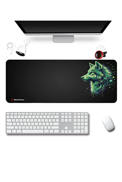 SonicTouch Klavye Mousepad 40x90cm Dikişsiz Pürüzsüz Su Geçirmez Kaymaz Neon ...
