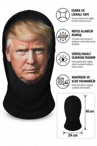 Yansıma Donald Trump Baskılı, Rahat Görüşlü, Yıkanabilir Kumaş Maske – Gerçek...