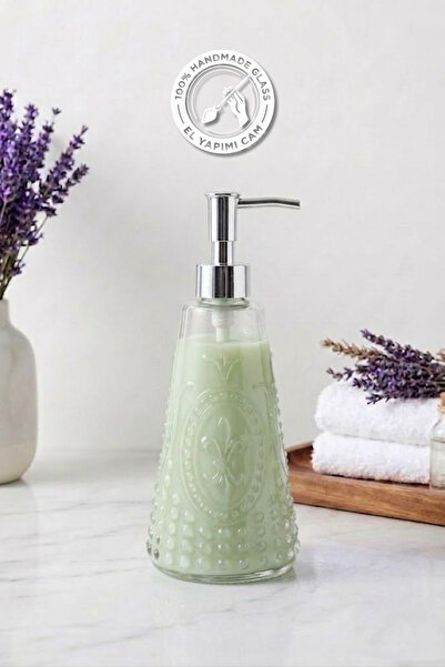Glamis Selen Concept Fleur De Lis Model Handmade Glass Liquid Soap Dispenser ...