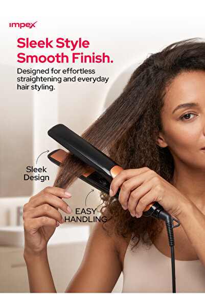 IMPEX Hair Dryer & Hair Straightener Combo | 2 Heat Settings | Auto Shut-Off | Swivel Cord