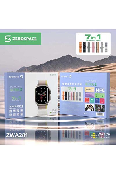 ZERO SPACE ساعة Zerospace فائقة الذكاء عالية الجودة مزودة بشاشة AMOLED، وسبعة...