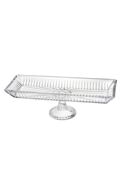 Glamis Selen Concept Linea Model Footed Handmade Glass Serving Plate