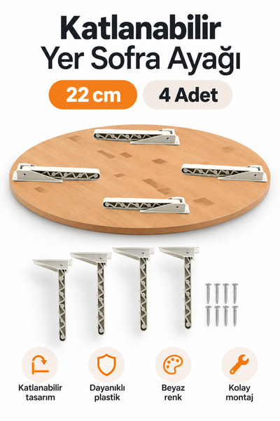 NUBLADO Ground table dining table foot plastic foldable ground table tray bas...