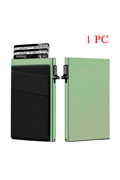 Choice11 Light Green Anti-theft Cards Protectors Card Holder Minimalist Smart...